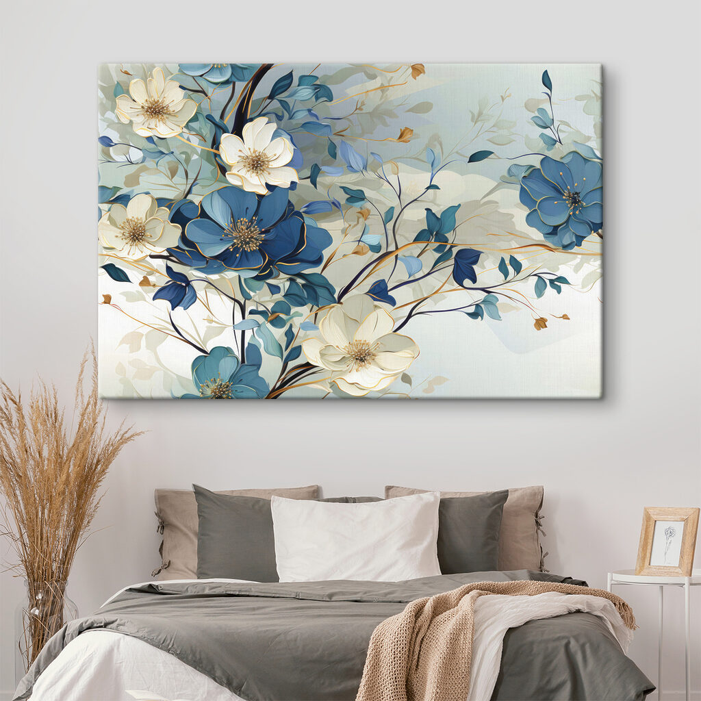 Azul e branco entrelaçados — interior 2