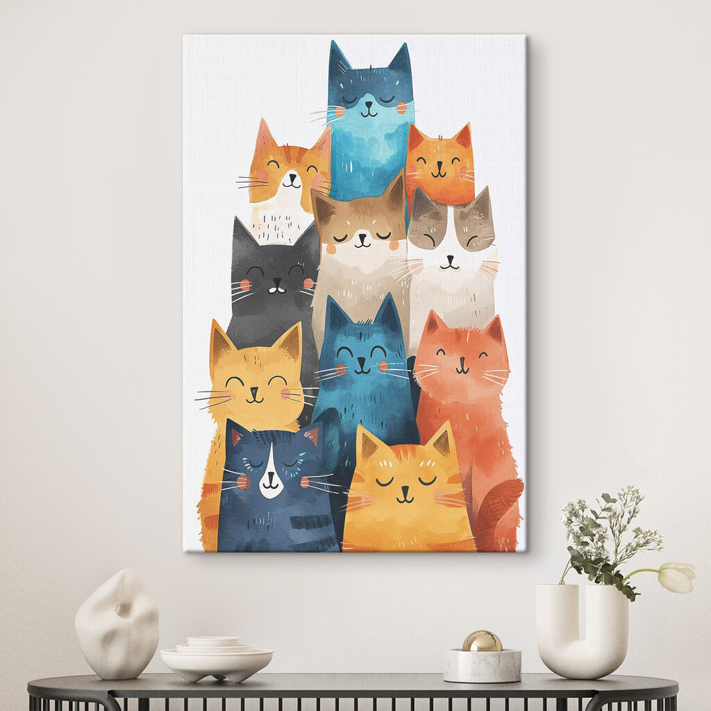 Gatos fazem uma torre — interior 3