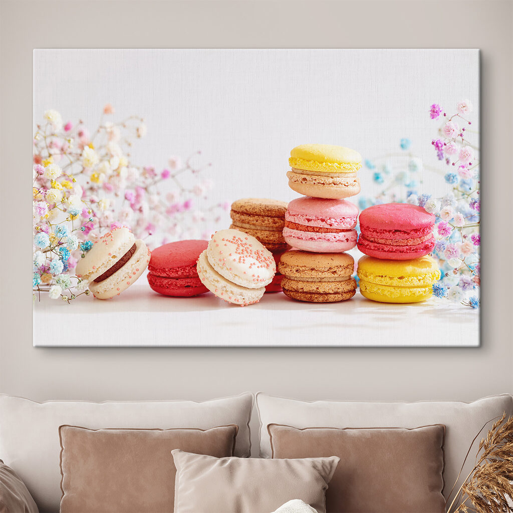 Macarons entre pequenas flores — interior 1