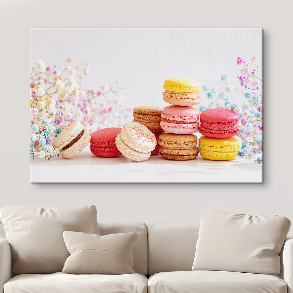 Macarons entre pequenas flores — interior 2