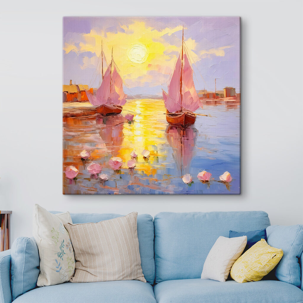 Veleiros ao entardecer — interior 2