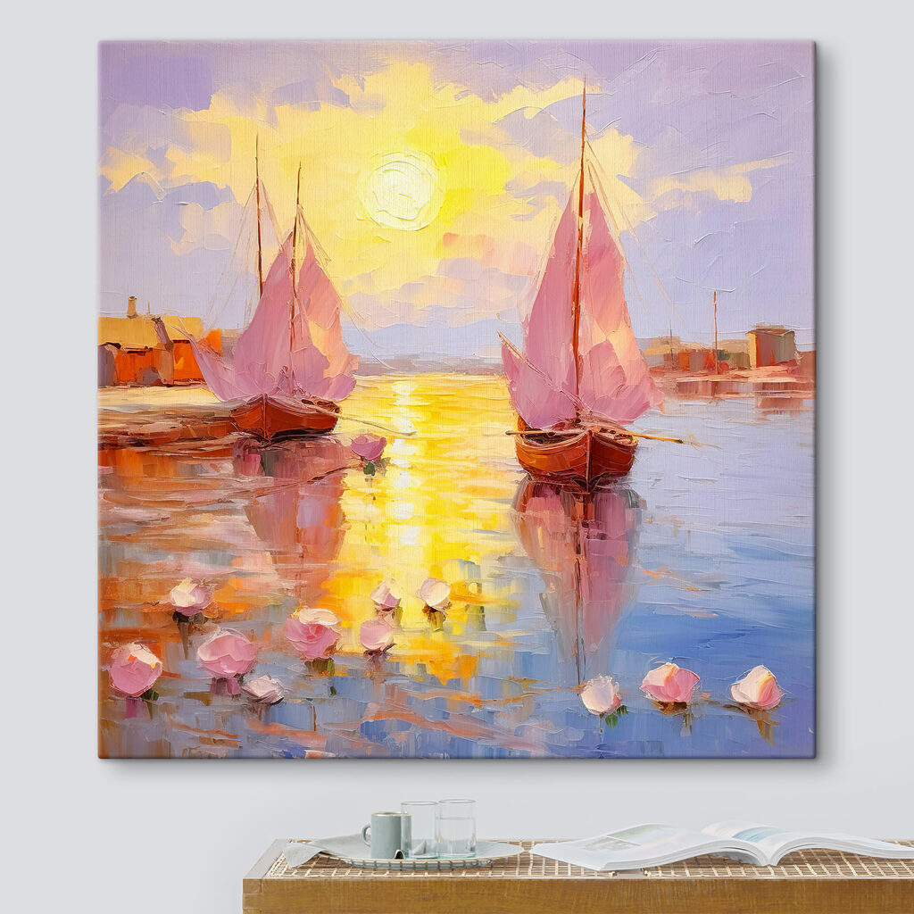 Veleiros ao entardecer — interior 3
