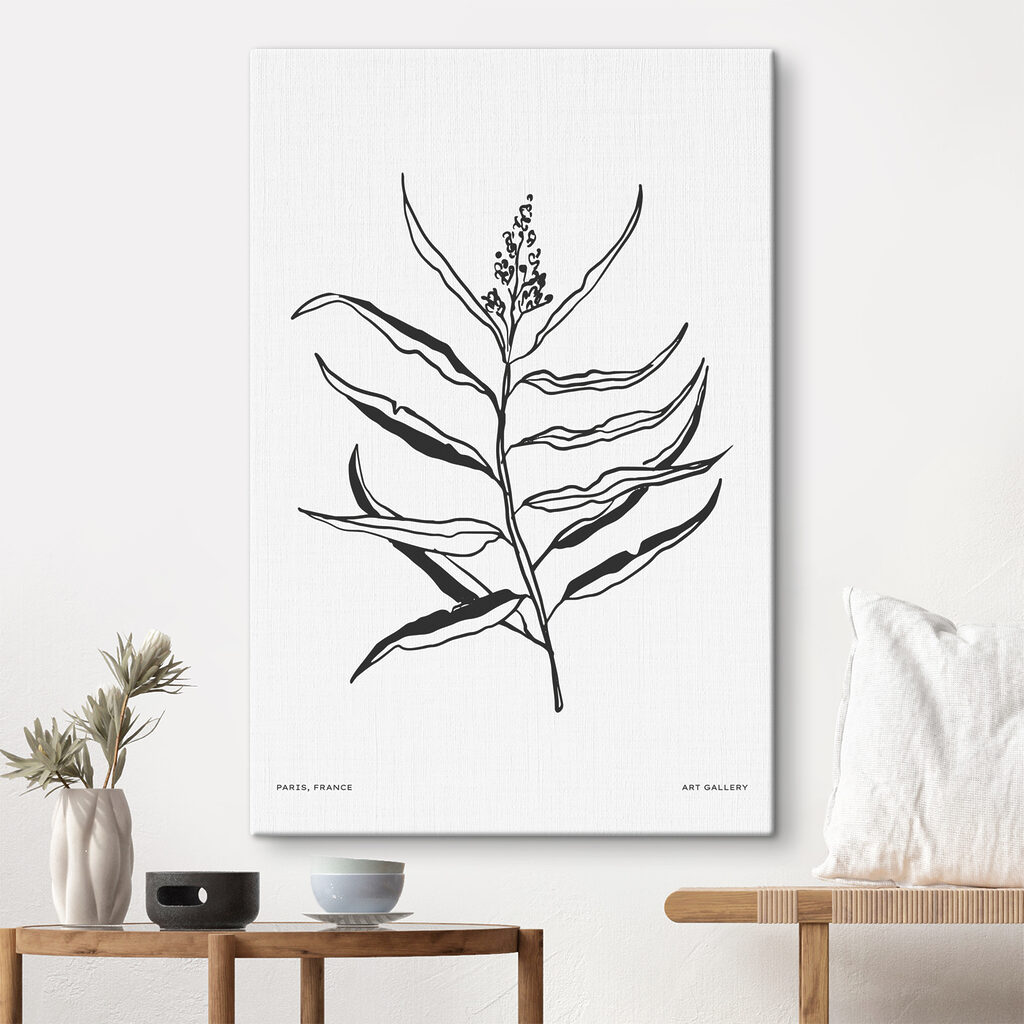 Ramo em linhas pretas — interior 1