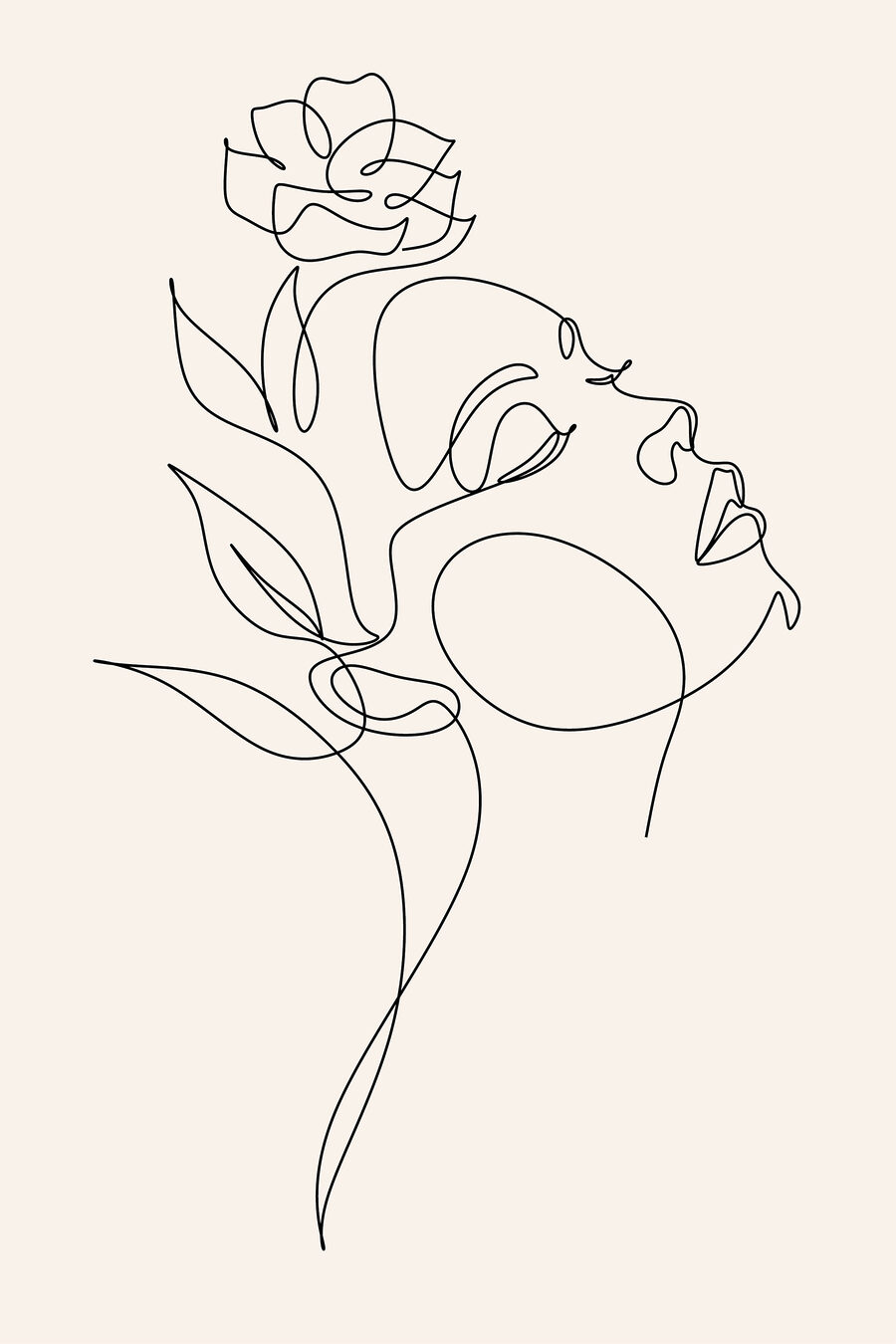 Perfil com rosa — design completo