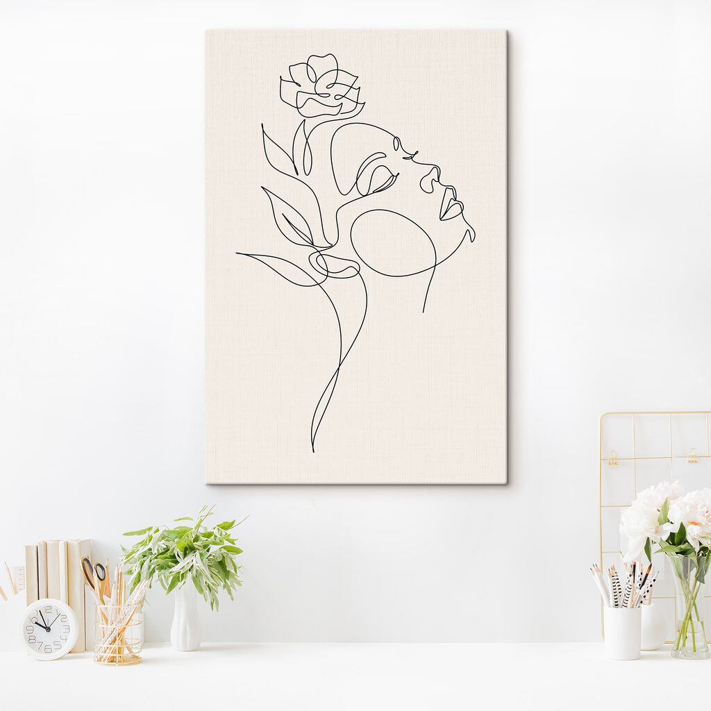 Perfil com rosa — interior 4