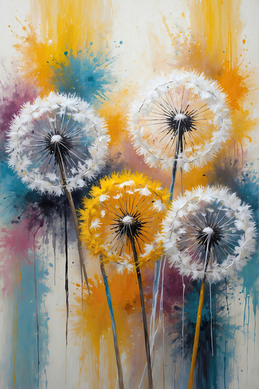 Sementes em cores alegres — design completo