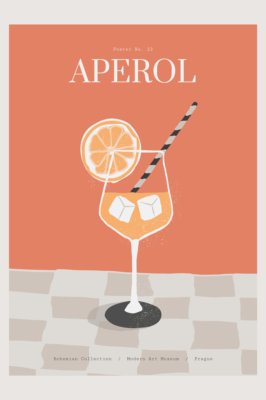 Aperol sobre xadrez — design completo