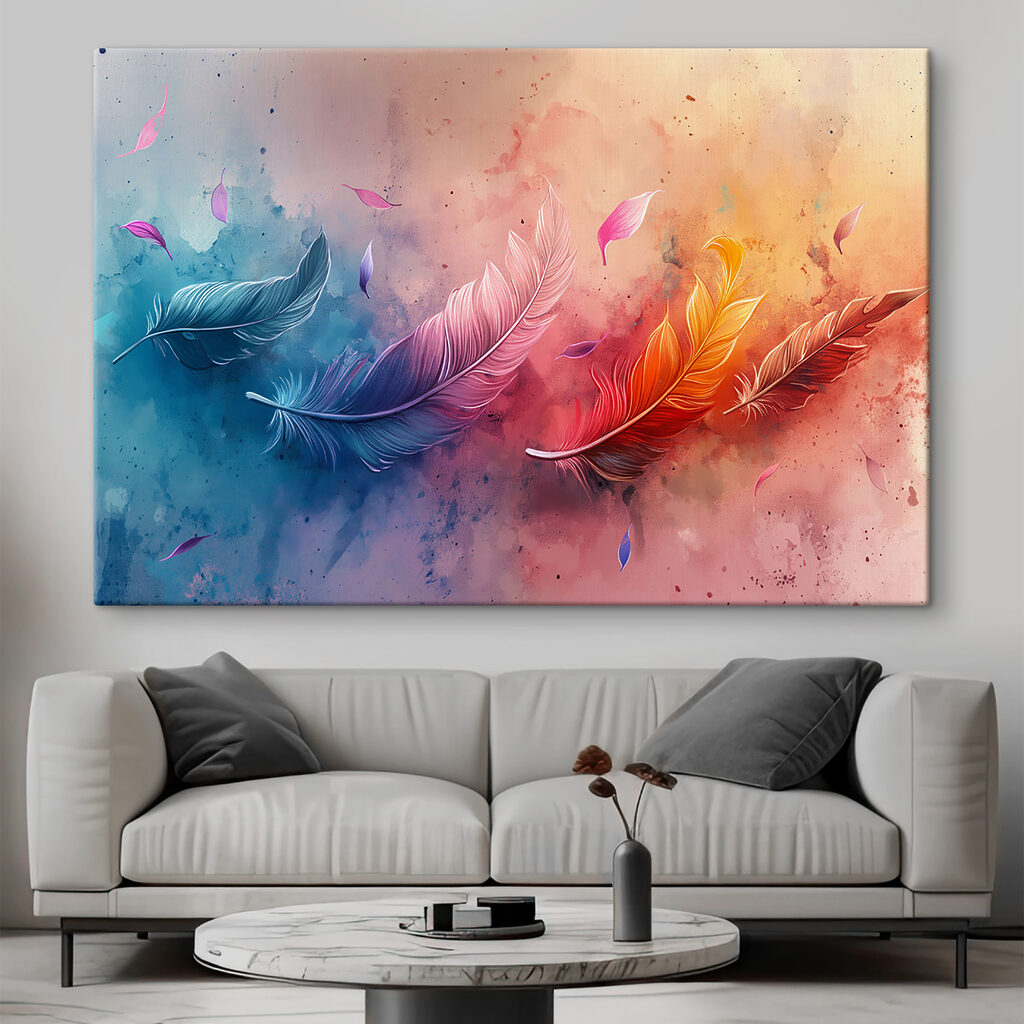 Penas colorem o céu — interior 1