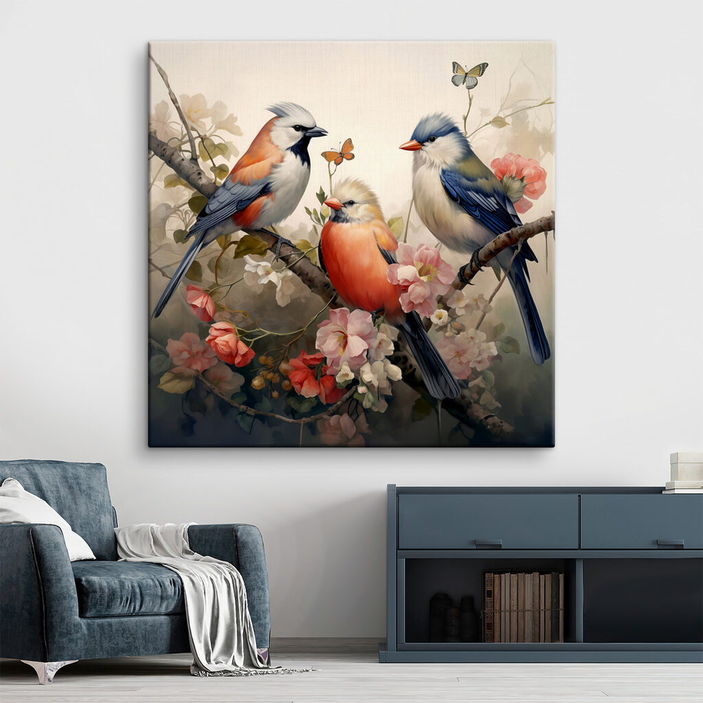 Três aves na primavera — interior 2