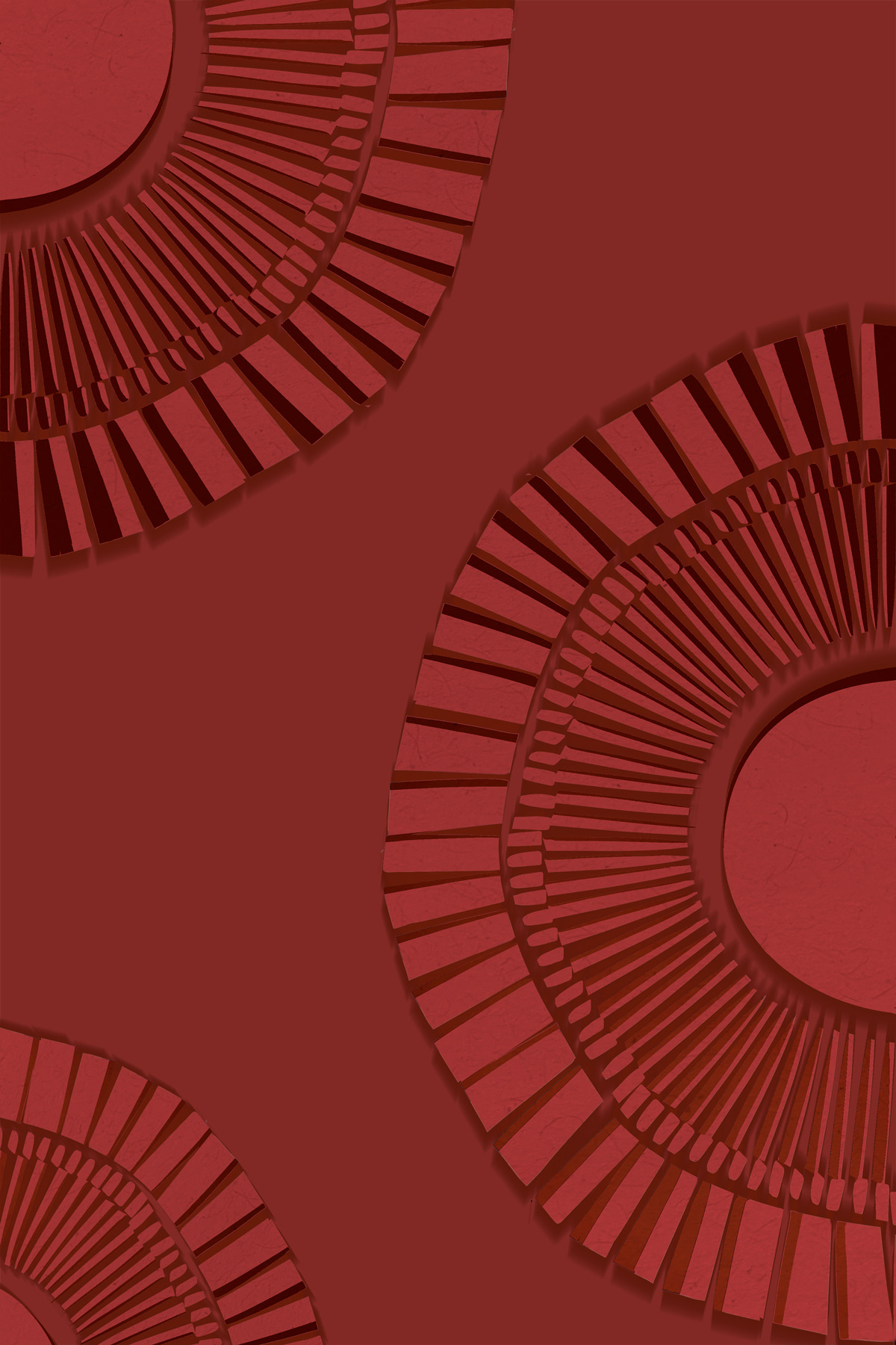 Arcos em vermelho profundo — design completo