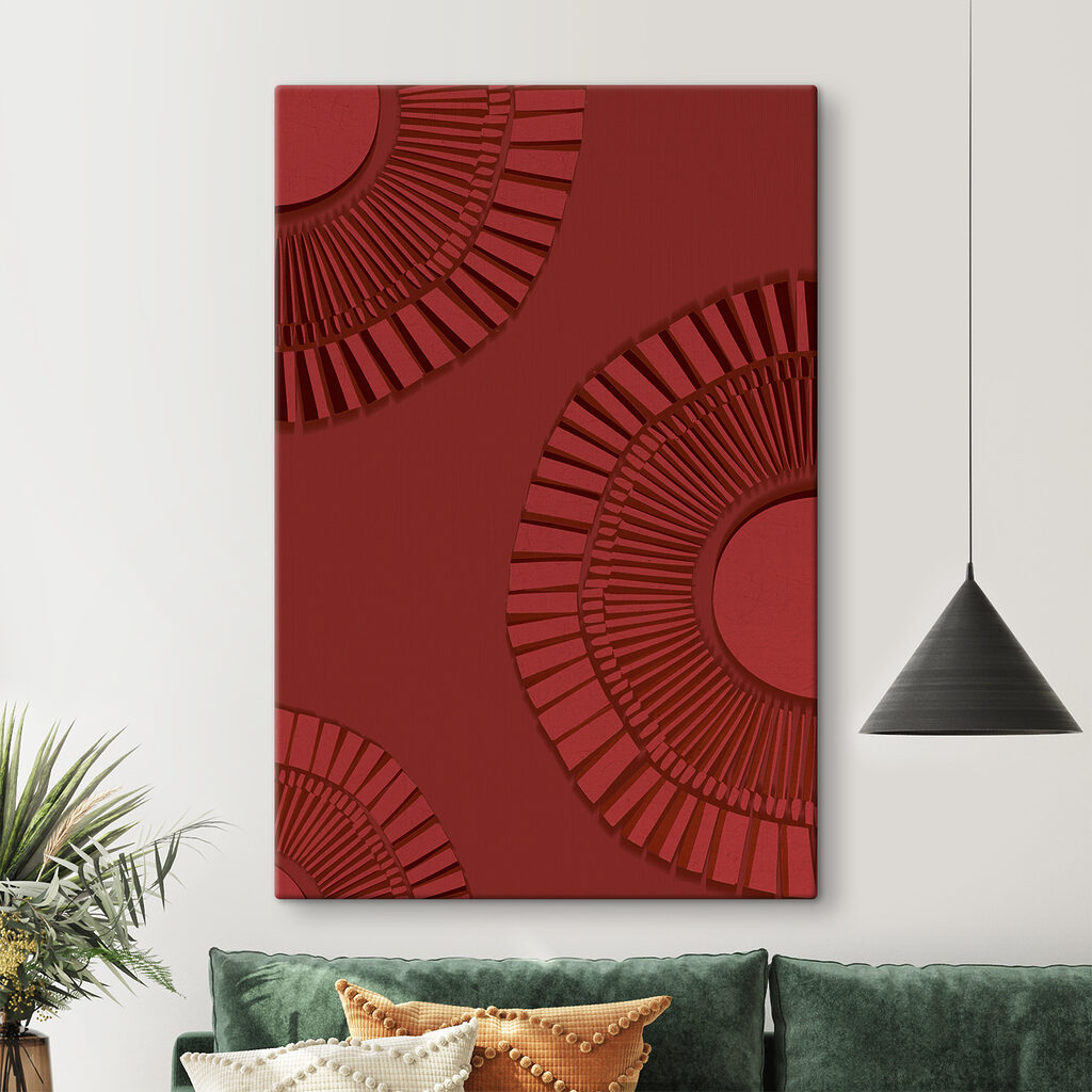 Arcos em vermelho profundo — interior 2