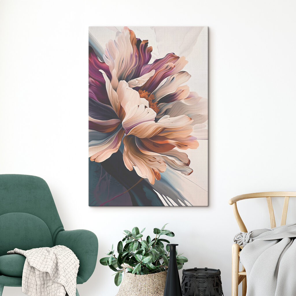 Pétalas ondulantes em creme — interior 2