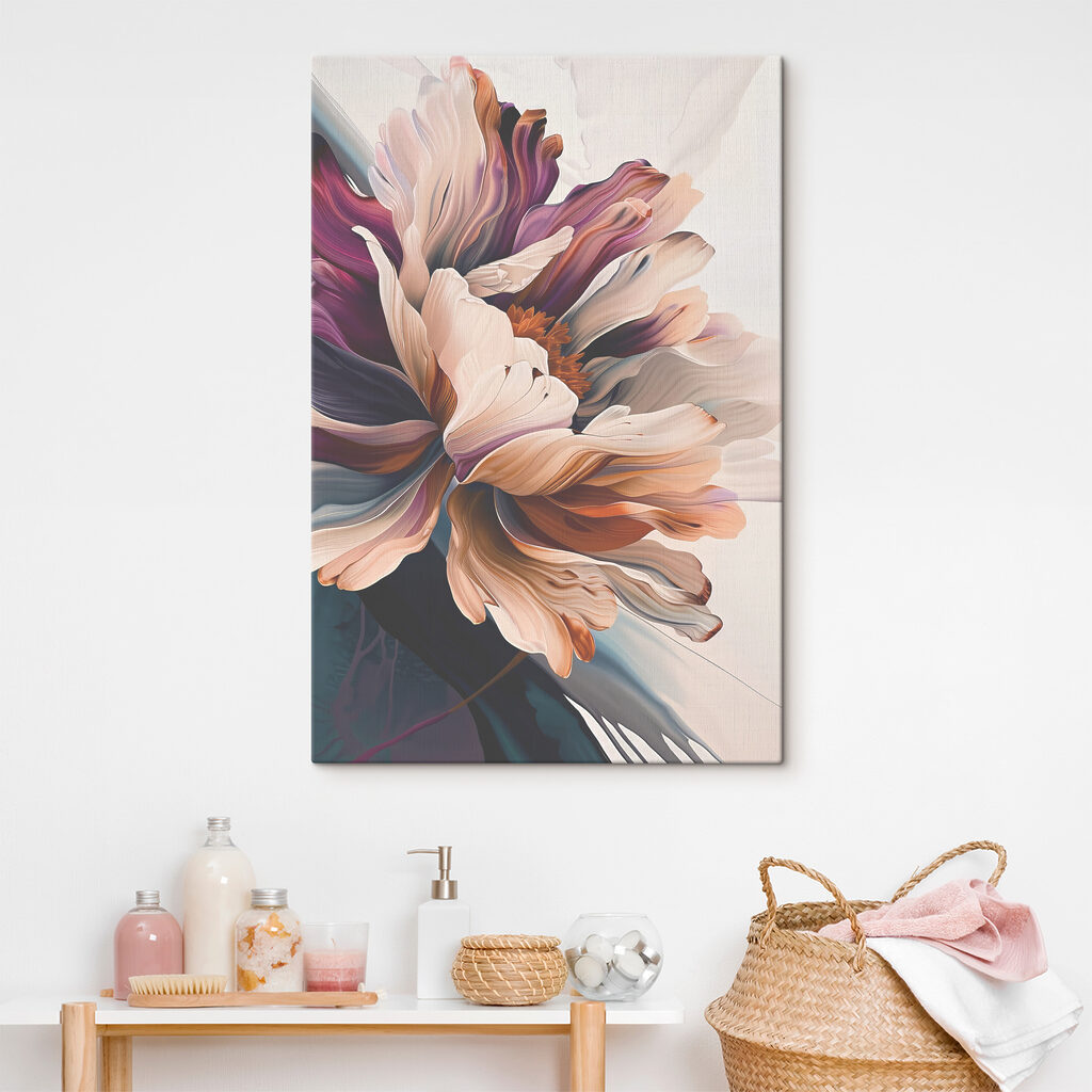 Pétalas ondulantes em creme — interior 1
