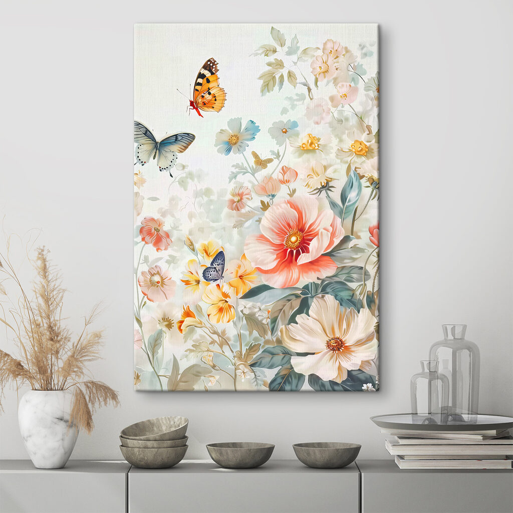 Borboletas pousam entre flores — interior 3