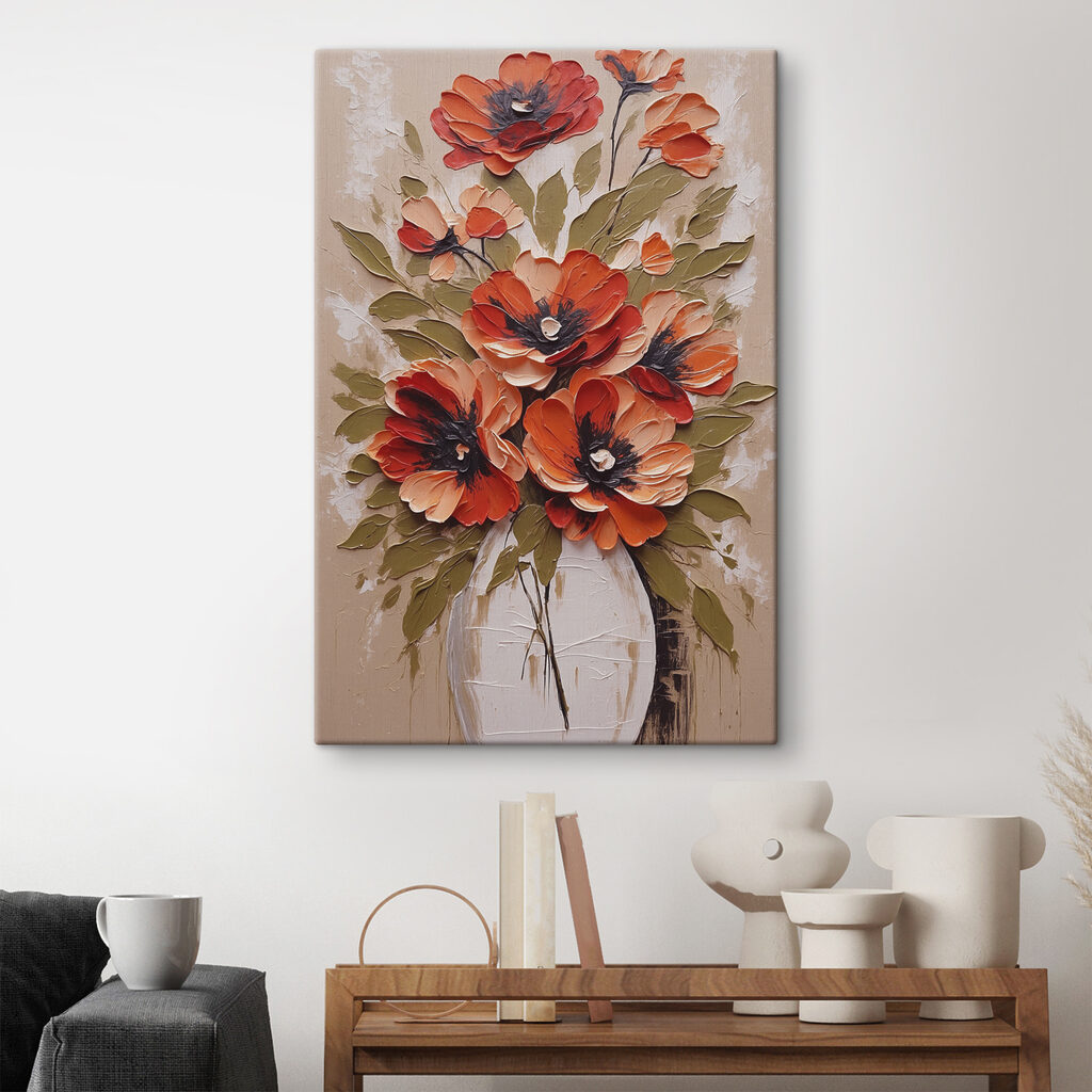 Floração laranja em vidro — interior 2
