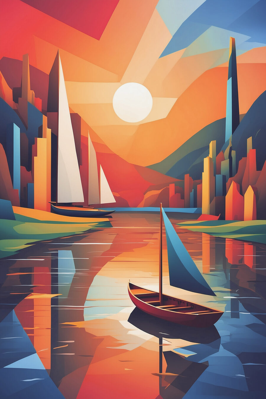 Porto em cores angulosas — design completo