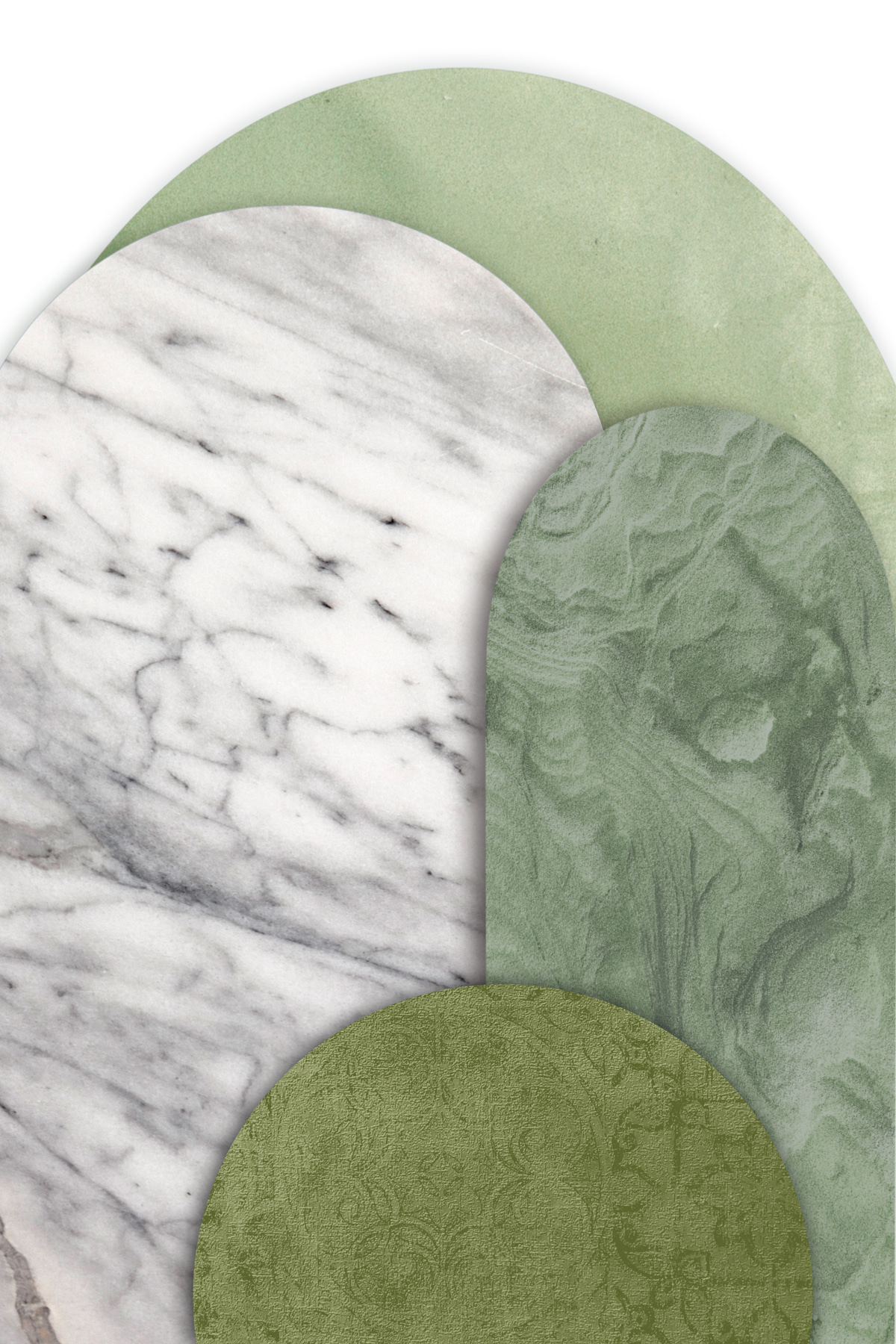 Curvas verdes e brancas — design completo