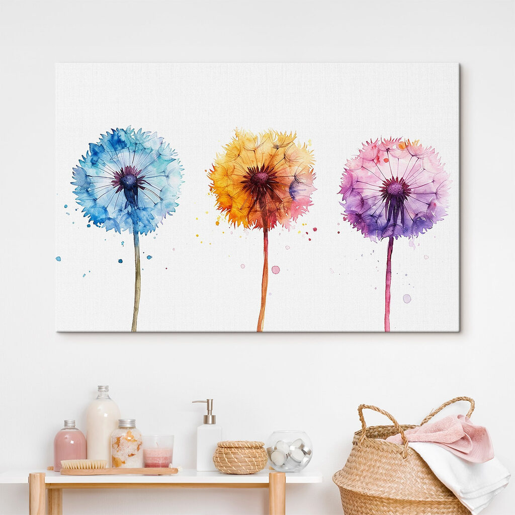 Três flores em aguarela — interior 3