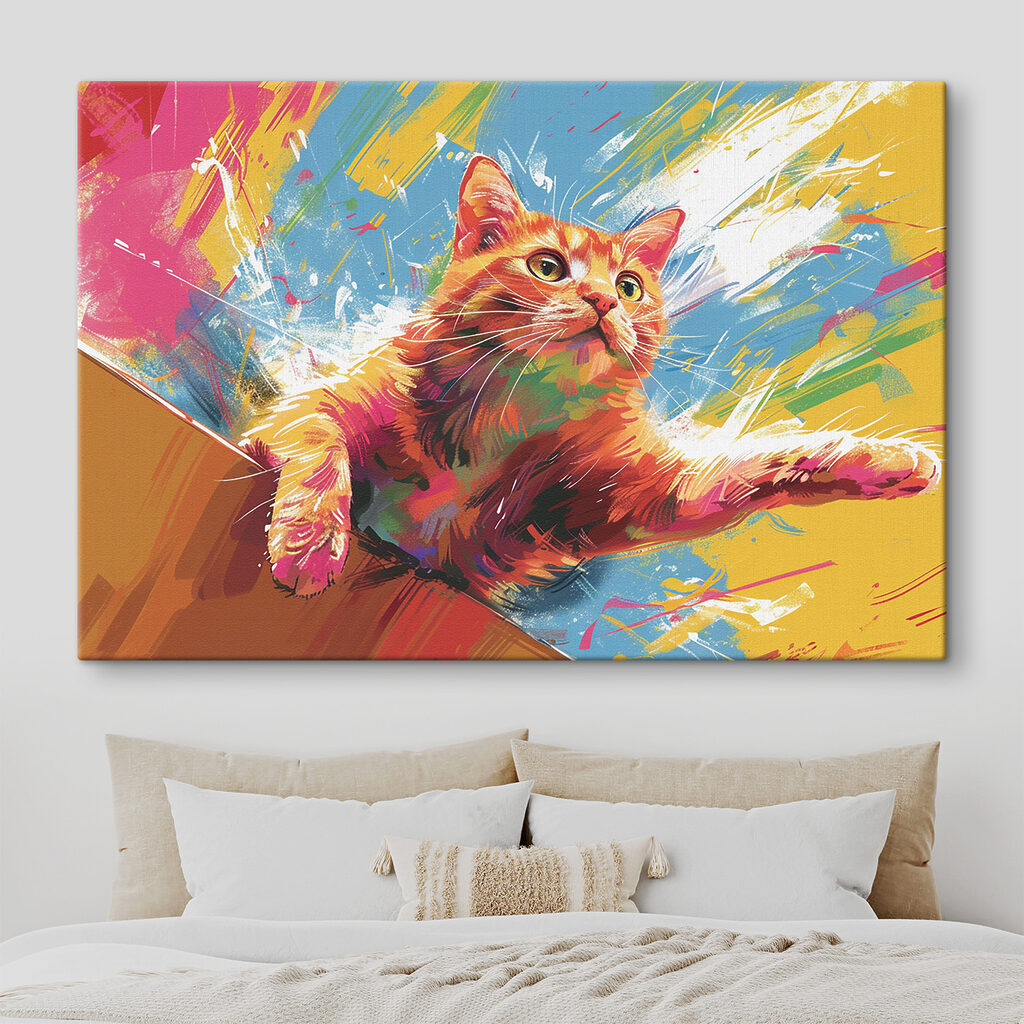 Gatinho entre cores vivas — interior 2