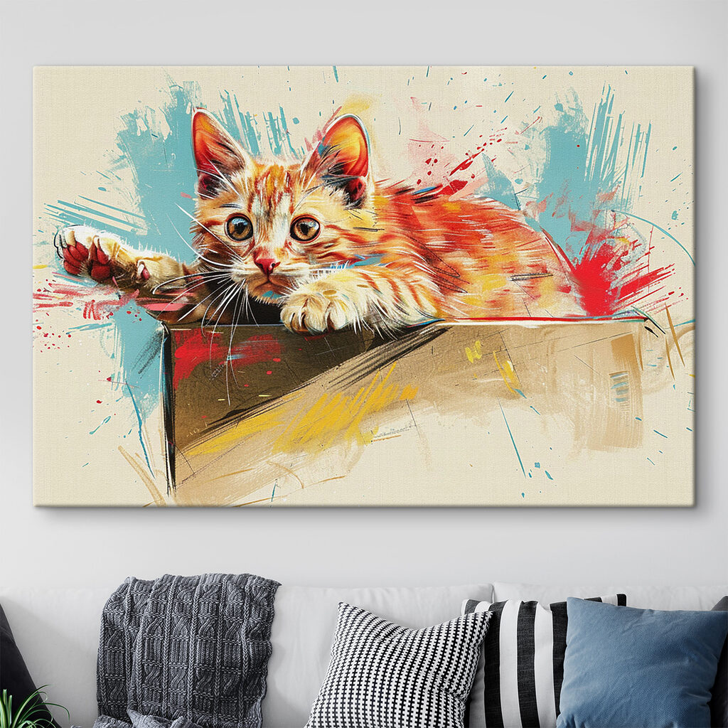 Gatinho entre salpicos — interior 1