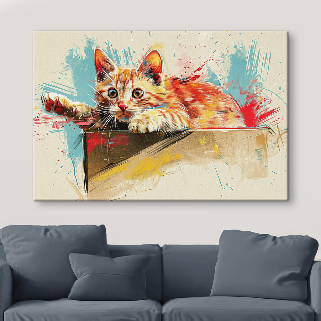 Gatinho entre salpicos — interior 2