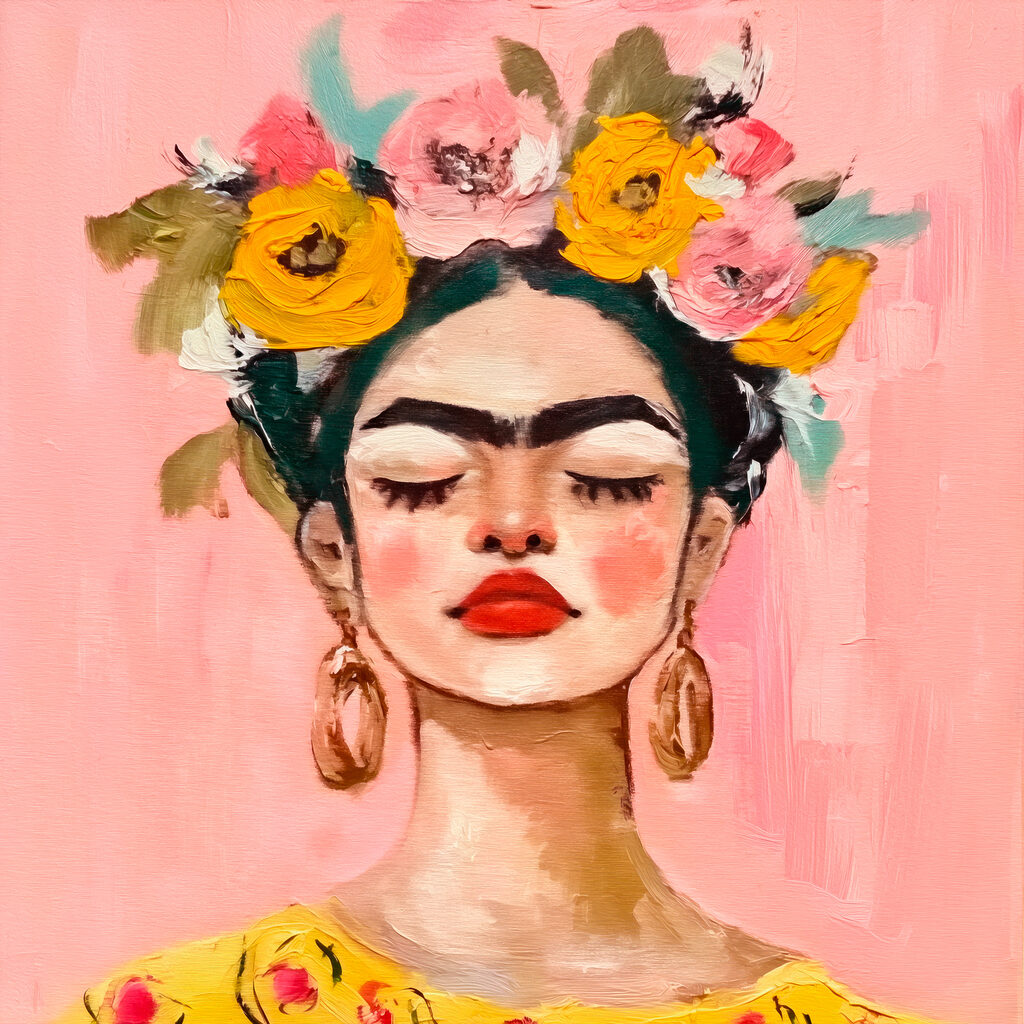 Frida de olhos fechados — design completo