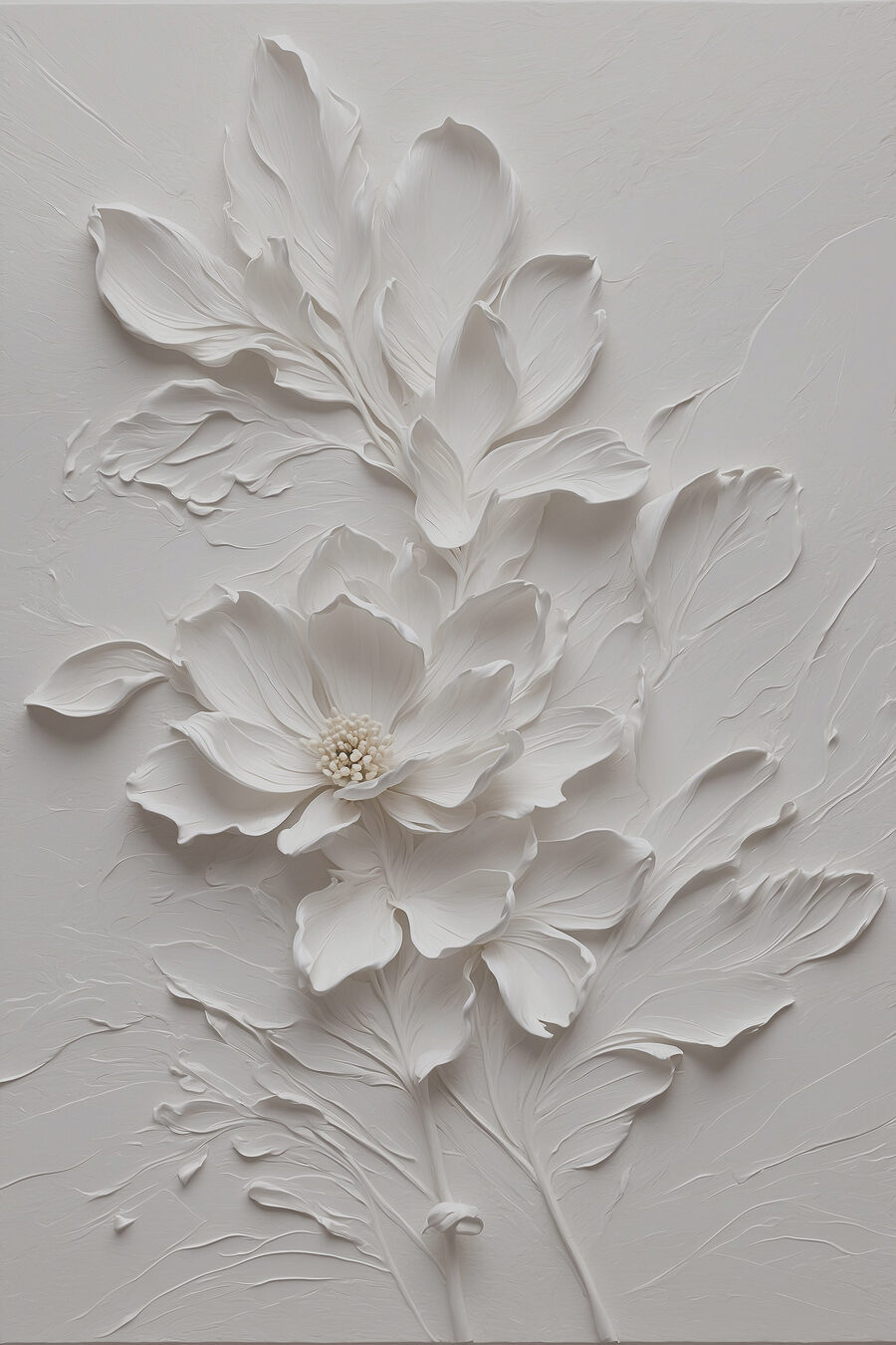 Um ramo em creme — design completo