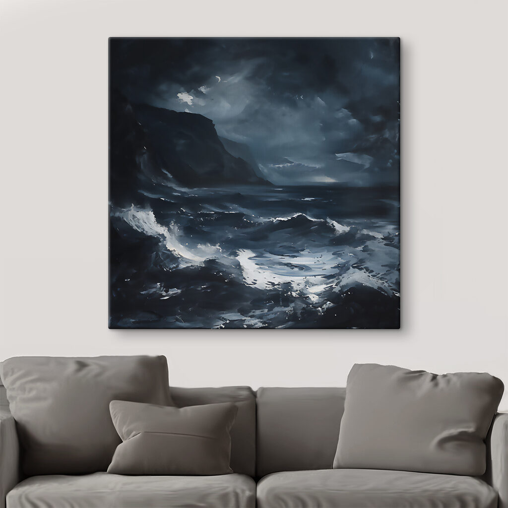 Ondas sob nuvens pesadas — interior 2