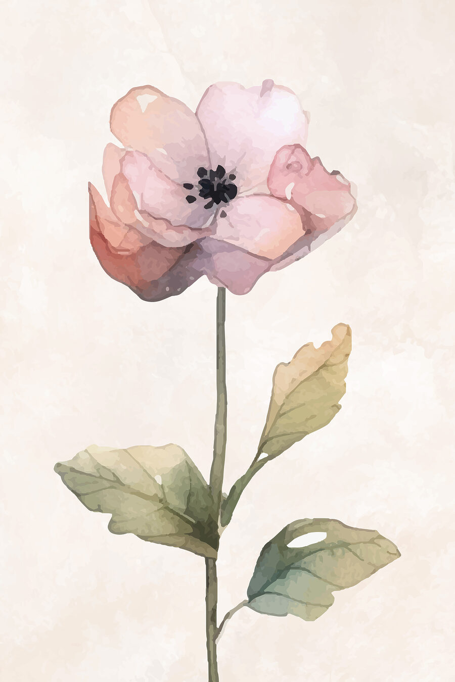 Uma flor cor-de-rosa — design completo