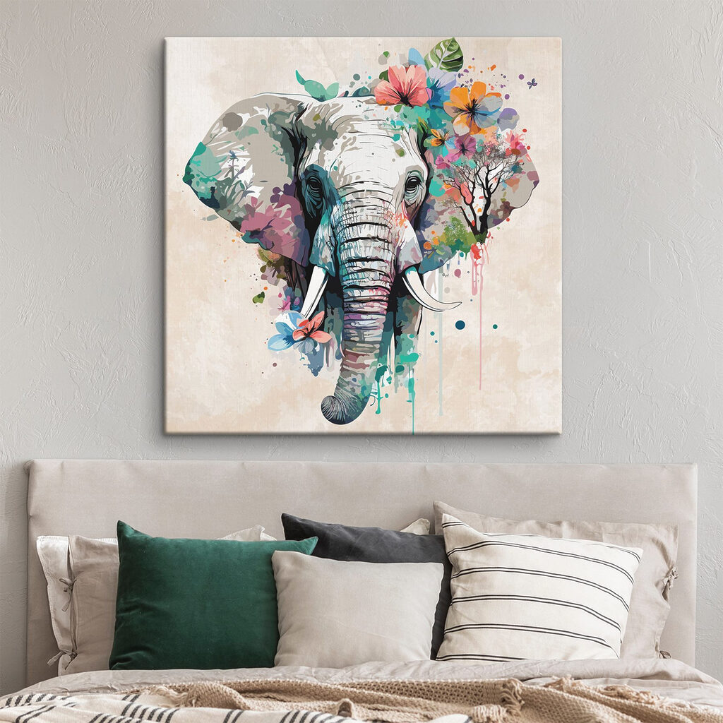 Elefante em flores vivas — interior 3