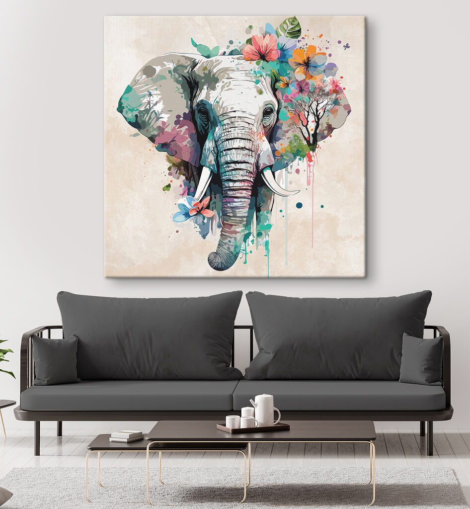 Elefante em flores vivas — interior 2