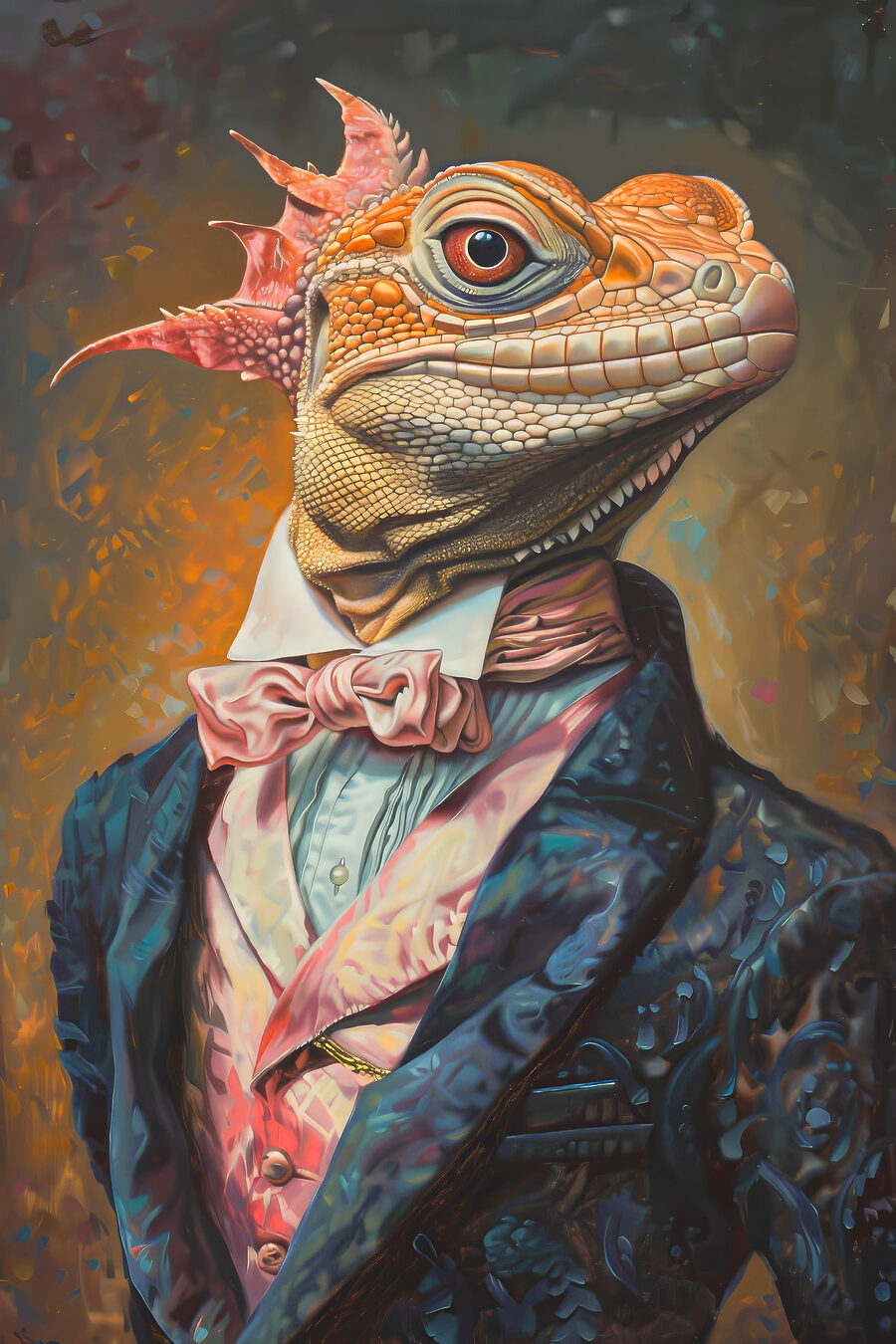 Lagarto de smoking — design completo
