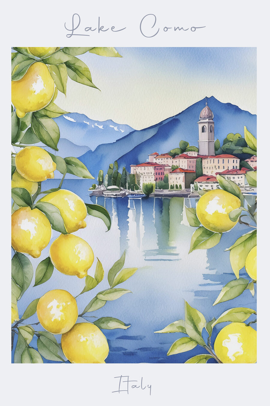 Lago Como e limões — design completo