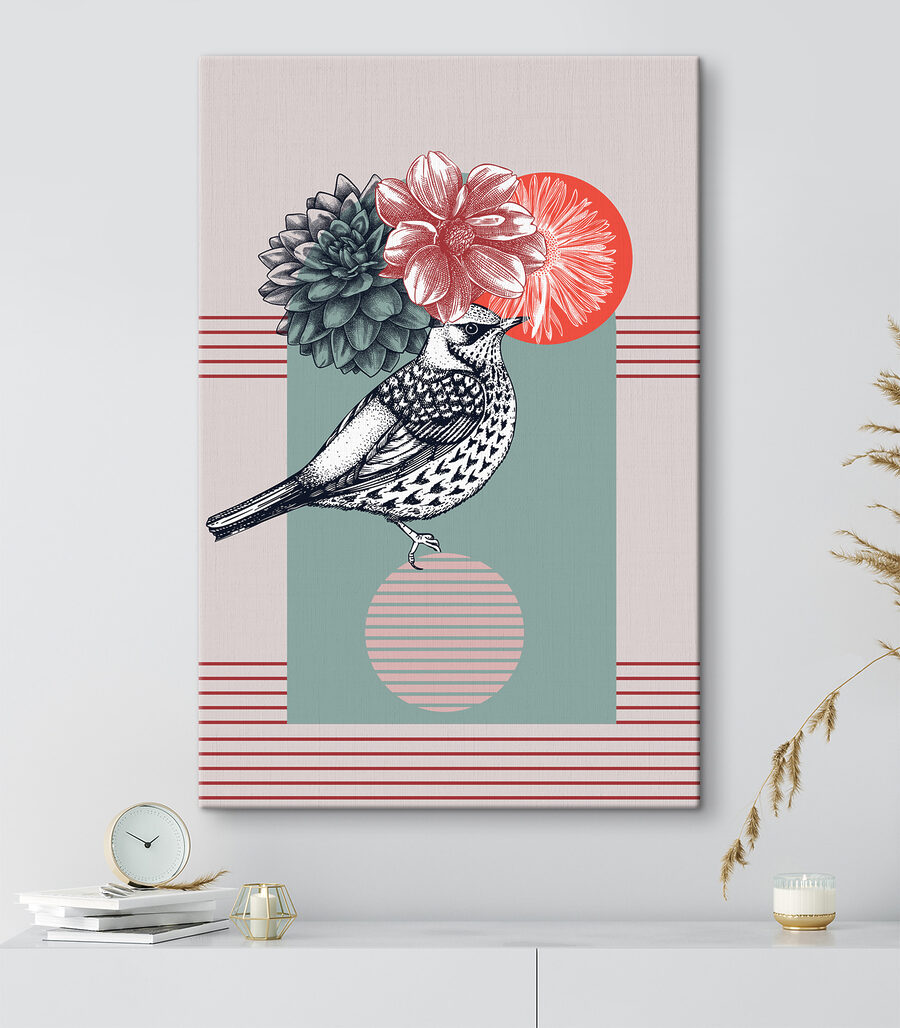 Uma ave com flores — interior 2