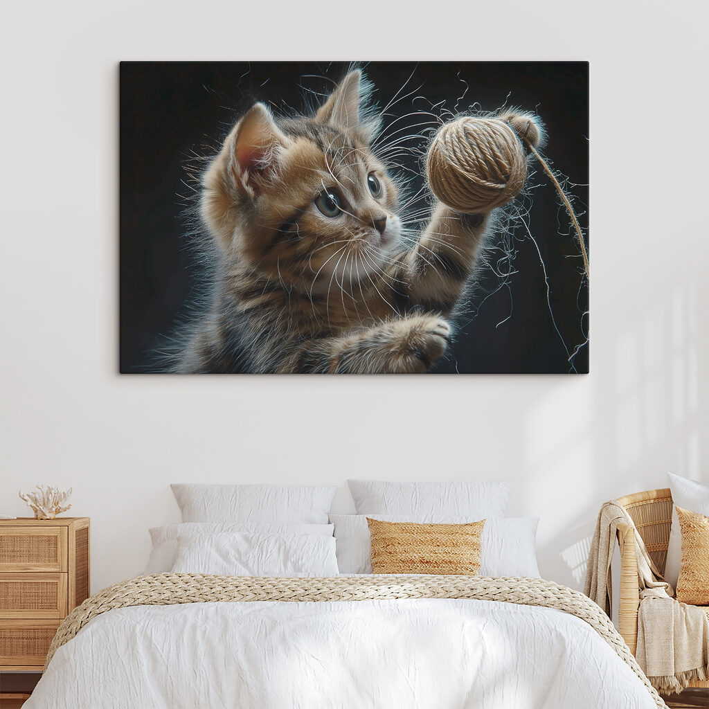 Gatinho apanha um fio — interior 2