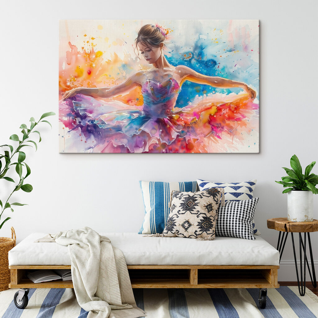 Bailarina em cores fluidas — interior 2