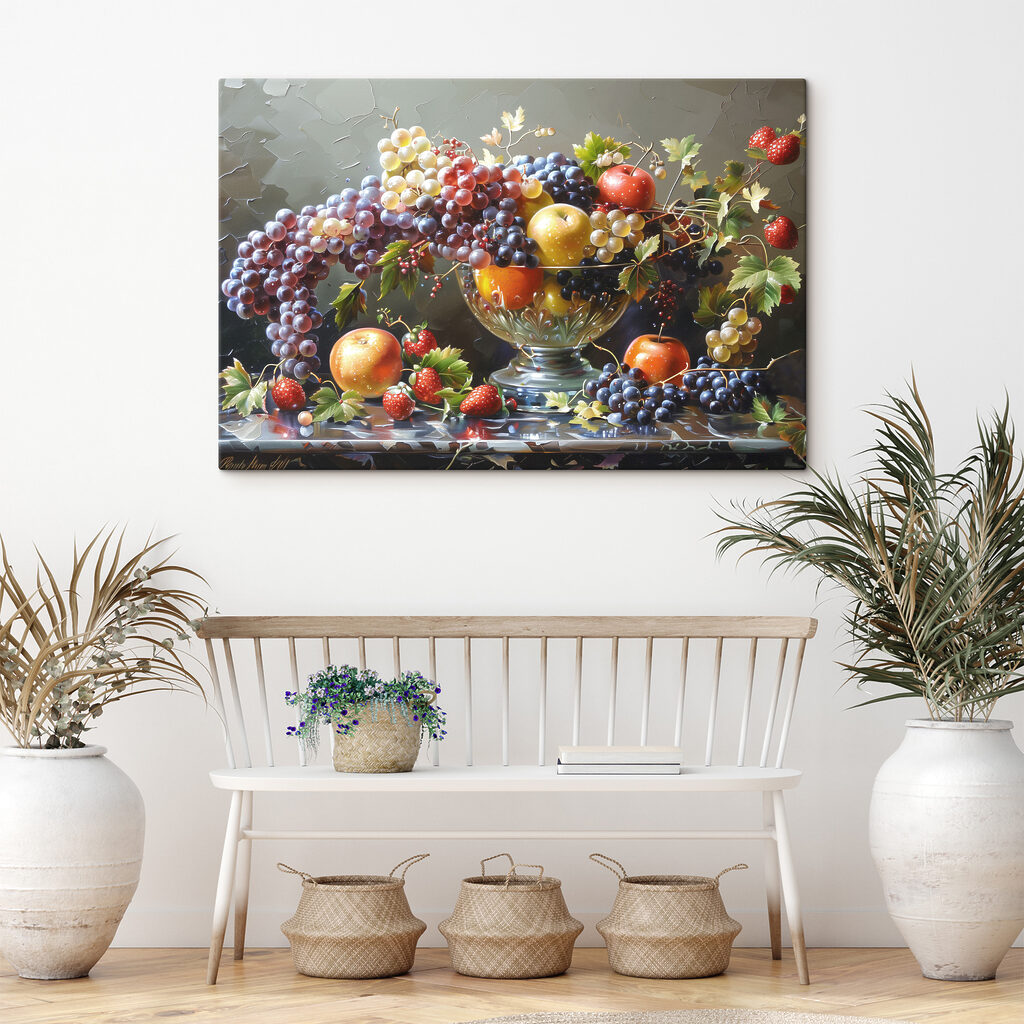 Uvas numa fruteira — interior 1