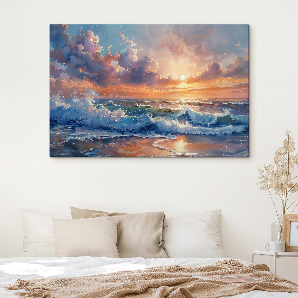 Entardecer sobre as ondas — interior 2