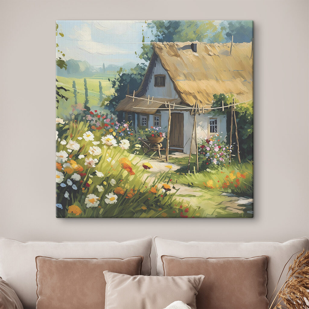 Casinha entre margaridas — interior 2