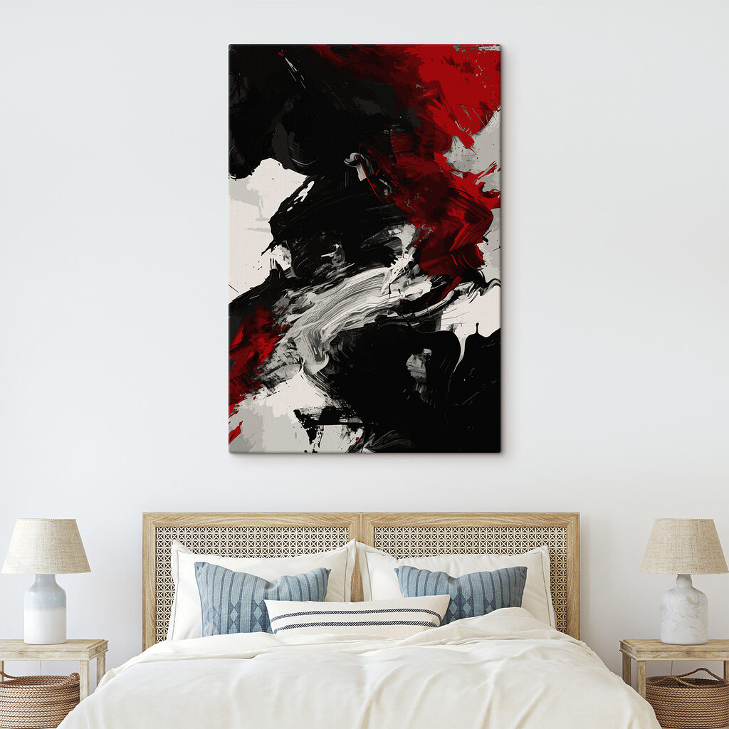Vermelho contra traços negros — interior 2