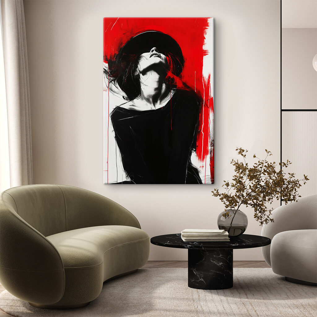 Pinceladas sobre vermelho — interior 1