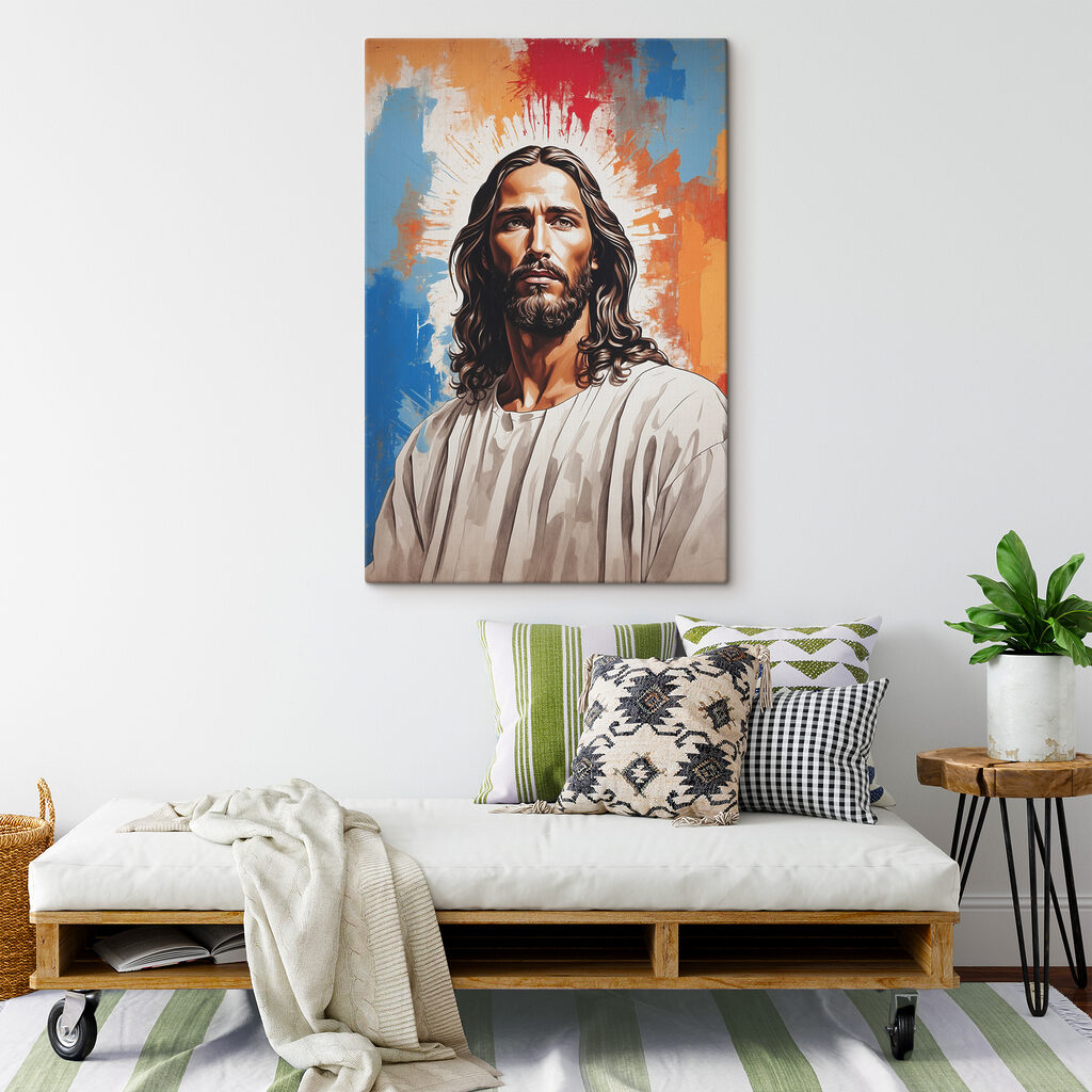 Jesus entre cores quentes — interior 2