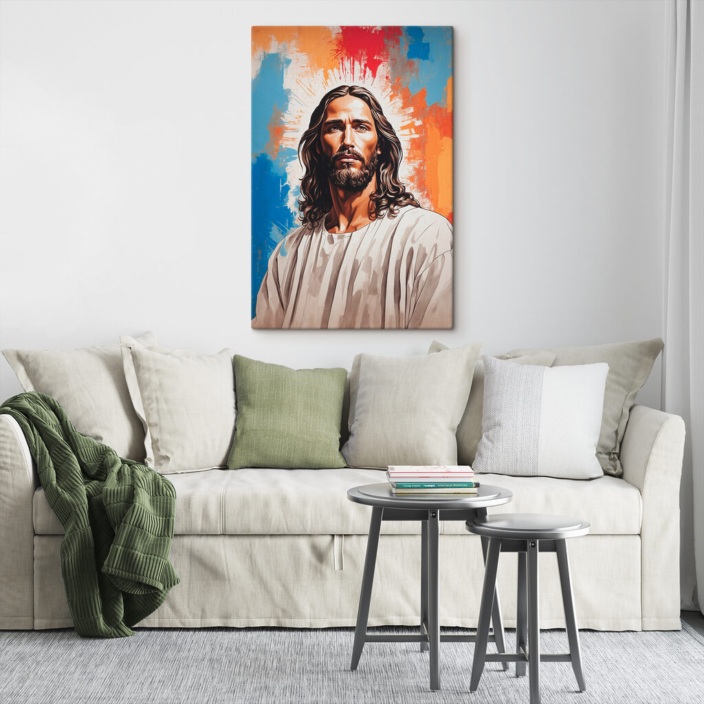 Jesus entre cores quentes — interior 3