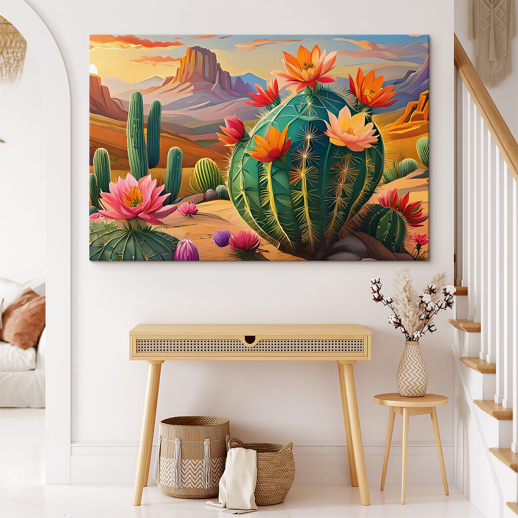 Cactos floridos no deserto — interior 1