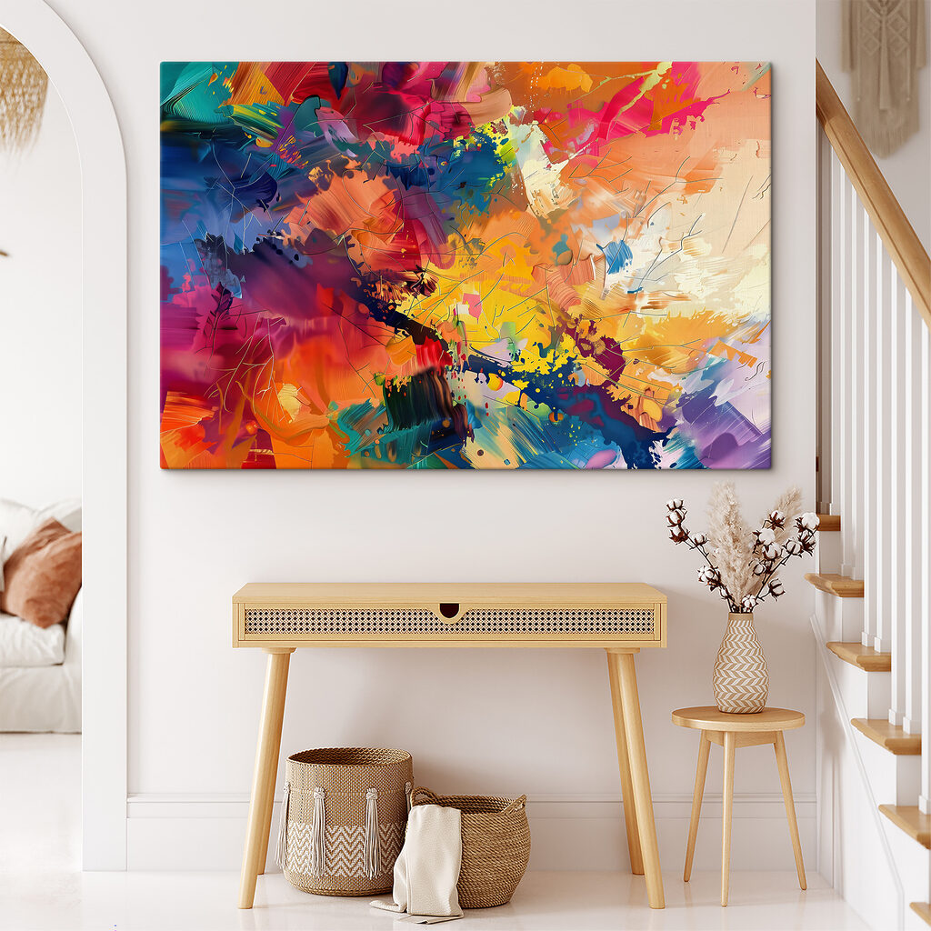Cores em movimento num interior