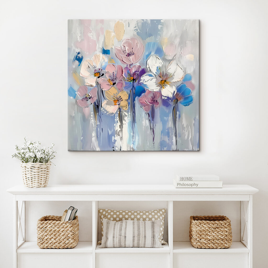 Flores em faixas claras — interior 2