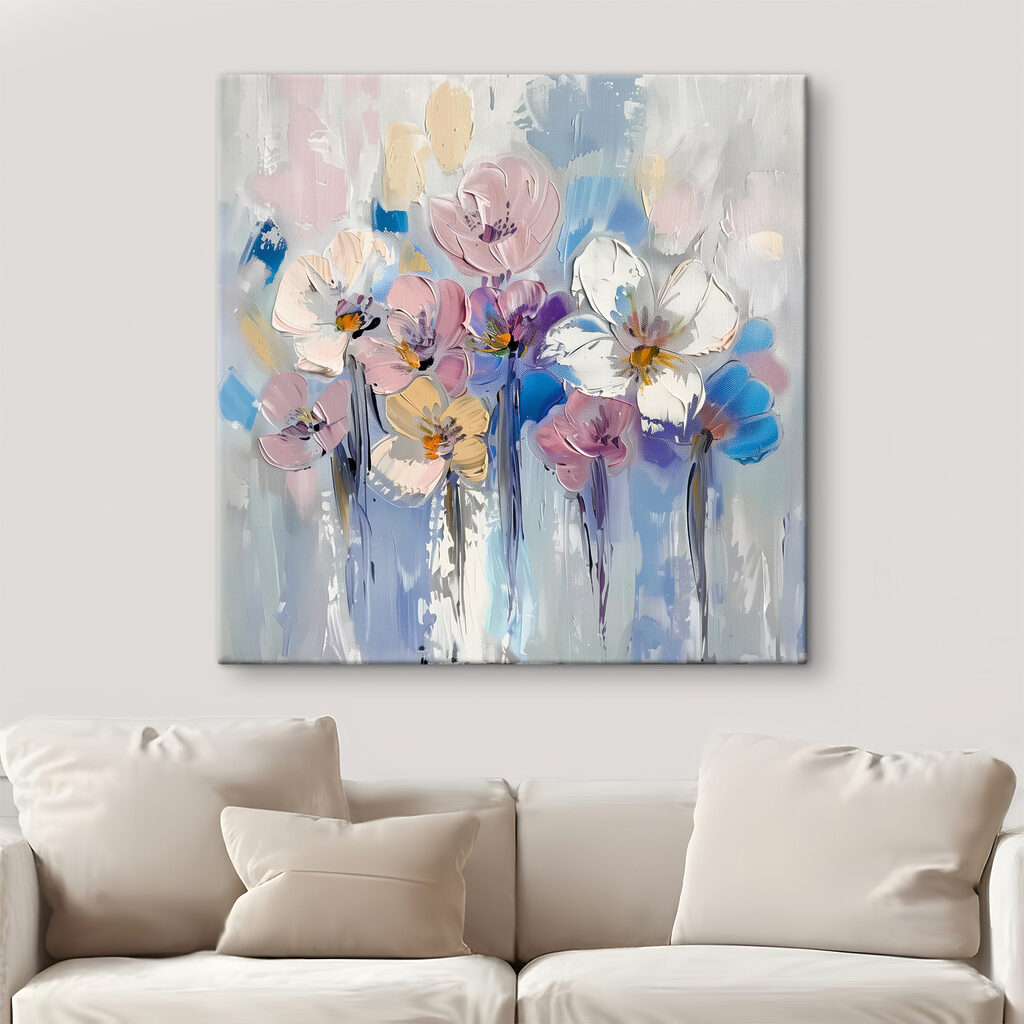 Flores em faixas claras — interior 4