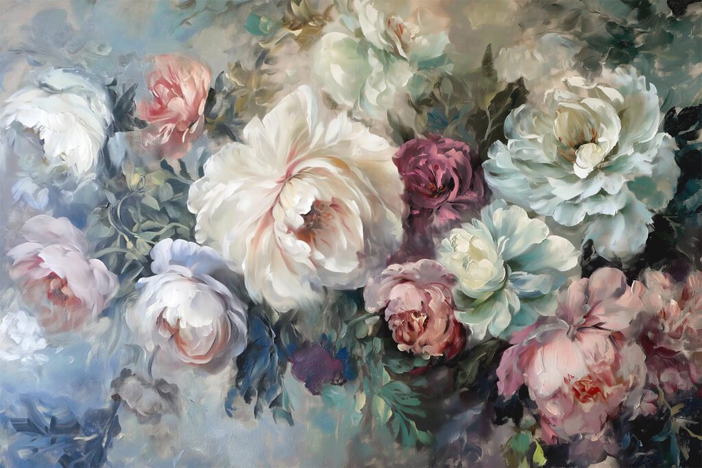Rosas em tons suaves — design completo