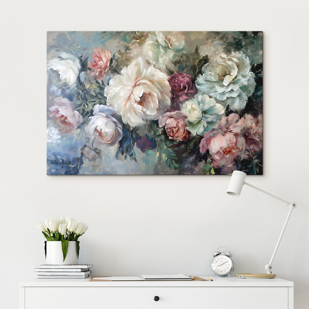 Rosas em tons suaves — interior 2