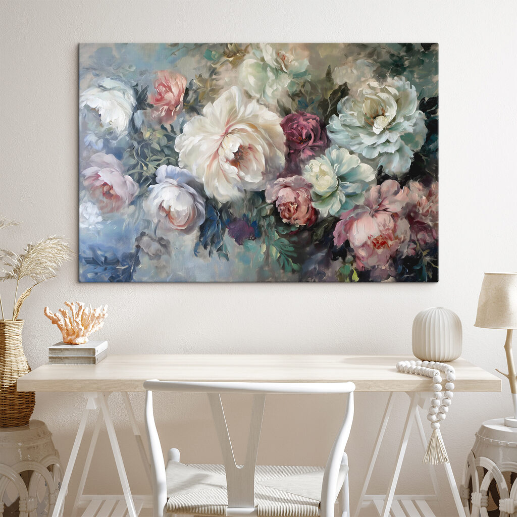 Rosas em tons suaves — interior 3